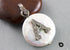 Pave Diamond Custom Initials charm on coin pearl, (DIN-002)